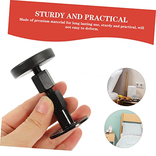 Gririw 1 Pair Frames Tool Frame Headboard For Adjustable Anti Cabinet Support Stabilizer Shake Stoppers Wall Threaded Room Bed Stopper Telescopic Anti-Shake Black Bedside Non-Shake #TOP6