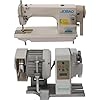 550W Industrial Sewing Machine with Servo Motor, Heavy Duty Electric Sewing Machine with 14 Needles & Table Stand, Max. 3500 Stitches/min for Knitted Fabric Sewing Shirts Leather