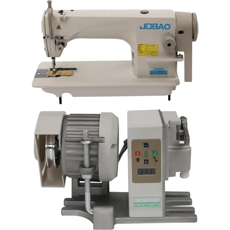 550W Industrial Sewing Machine with Servo Motor, Heavy Duty Electric Sewing Machine with 14 Needles & Table Stand, Max. 3500 Stitches/min for Knitted Fabric Sewing Shirts Leather