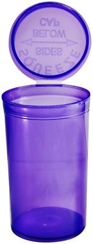 50 x 19 Dram / 80ml POP TOP Squeeze Bottles Container Vials RX - Translucent Violet- Child Resistant FDA Approved Medical Grade Plastic (PP-TR-VI-50)