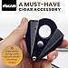 Xikar Xi2 Cigar Cutter - Precision Double Guillotine Cigar Snipper with 440 Stainless Steel Blades, Noir Finish | Rockwell C Rated 54 to 60 Ring Gauge Cigar Clipper - Ergonomic Teardrop Design