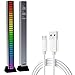 Yokbeer Barre Lumineuse LED Réactive au Son, 32 Bits RVB 5 V Capteur de Champ Sonore Lumière Ambiante Activé par La Voix Bande d'affichage Dynamique du Rythme de La Musique