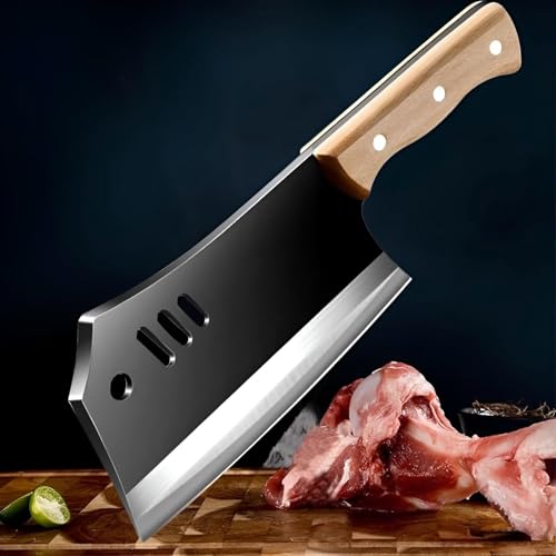 Image of Professional Kitchen Knife Set, 3-Piece Black Chef Knives with Cover Ergonomic Handles Sharp Manual Sharpening for Home Kitchen & Restaurant (Black)
