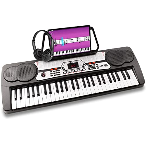 MAX KB7 Clavier électronique pour débutant avec casque audio, Piano numérique 54 touches, Fonction d’enregistrement, 2… - Les Beatles, Paul McCartney, John Lennon, RIngo Starr, George Harrison MAX KB7 Clavier électronique pour débutant avec casque audio, Piano numérique 54 touches, Fonction d'enregistrement, 2…
