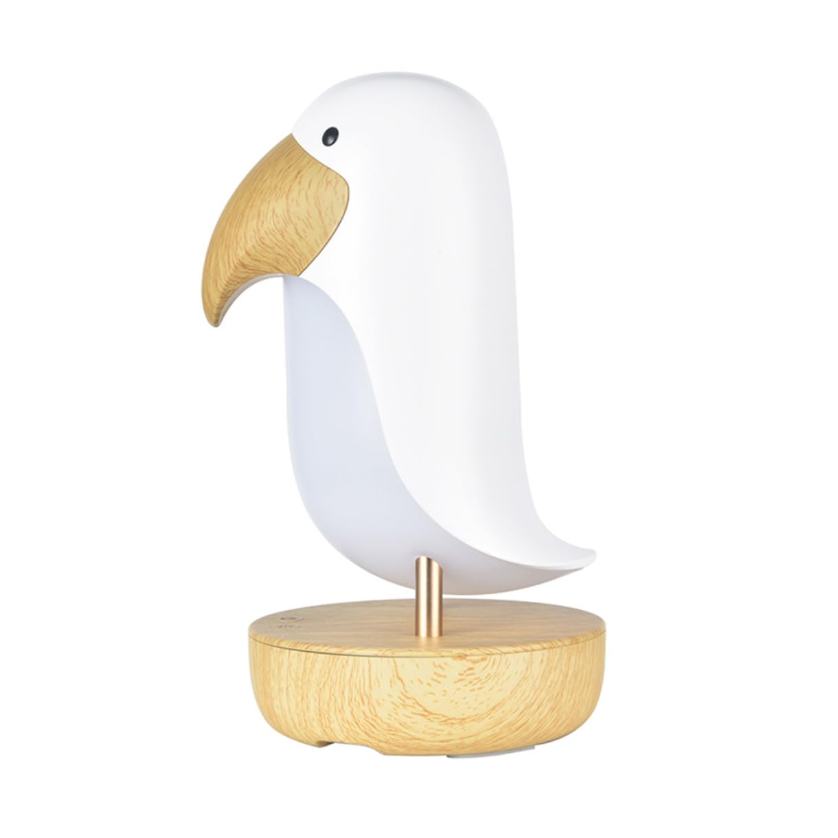 NUOBESTY Veilleuse Enceinte sans Fil Oiseau en Abs Blanc Variateur D'intensité et Batterie 1200mah, Lampe de Nuit pour Chambre D'garçon et Filles et Adulte