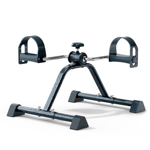Image of FITKS360 Under Desk Elliptical & Mini Exercise Bike - Seated Electric Leg Exerciser Under Table Oval Electric - Seniors Sit Exerciser Fully Assembled Pedal (Mini)