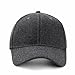 GK-O Mens Wool Blend Baseball Cap Plain Winter Warm Golf Hat Adjustable (US, Alpha, Large, Light Gray)