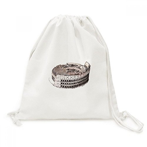 Toile Drawstring Backpack Léger Sac à Dos Cordon Anti-Fatigue