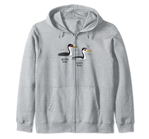Grebe vs Grebe Cute Cartoon Birdorable Bird Design Zip Hoodie