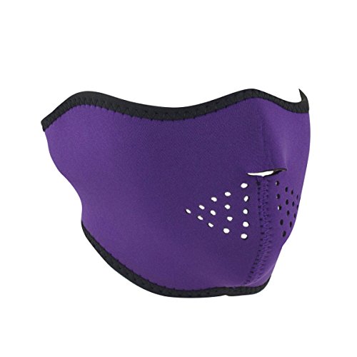 ZANheadgear WNFM082H Sugar Skull Reversible to Purple Half Face Masks - Thumbnail 4