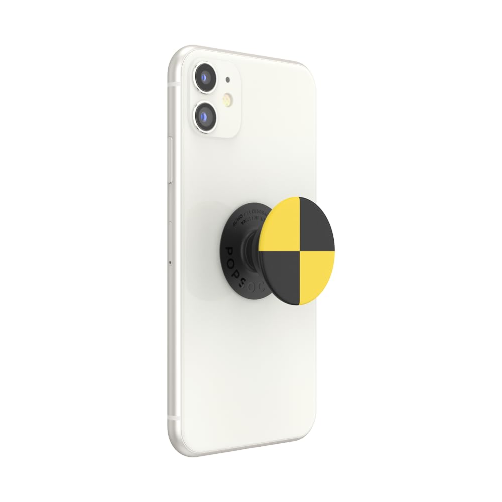 PopSockets PopGrip Basic Noir - Poignée Et Support Téléphone Extensible Simple Et Fiable