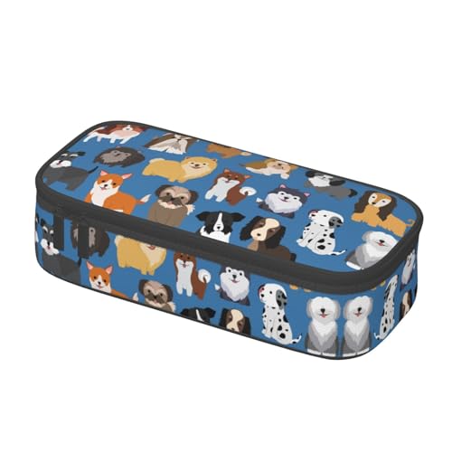 Image of Cute Dog Puppy Pencil Case Organizer Big Capacity Pencil Pouch Stationery With Zipper School Supplies Pencil Bag For Girls Boys Office, j56tsd