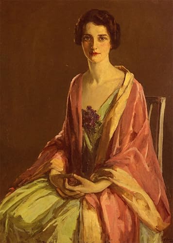Affiche impression d'art portrait de Mlle Julia Mcguire par John Lavery image sur toile 60x90cm