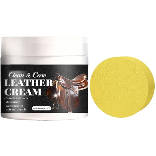 Genérico Bálsamo Reparador De Cuero, Fácil Aplicación, 120 G, Restaurador De Muebles De Cuero, Sofá, Asientos De Auto, Solución Protectora Nutritiva, para Bolsos Chaquetas Zapatos Botas