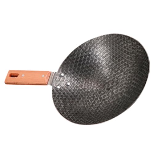 GAROZATION Japanese Style Small Wok Frying Pan Round Bottom Nonstick Iron Frying Wok for Outdoor Cooking Steaming and Versatile Use Restaurants and Camping