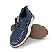 Hawkwell Kids Boys Loafer Casual School Flat Boat Shoes(Toddler/Little Kid), Navy PU, 10 M US