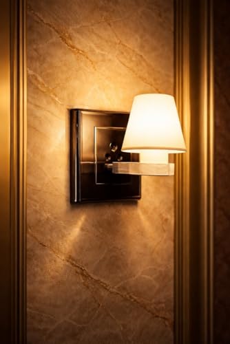 Image of GURUSOAMI Attractive Small Cone Wall Lamp with LED Light | Stylish Lamp Shade (Plastic) for Bedroom, Living Room & Table - Modern Decorative Wall Light Fixture - Shape Design (1 Piece) (Yellow)
