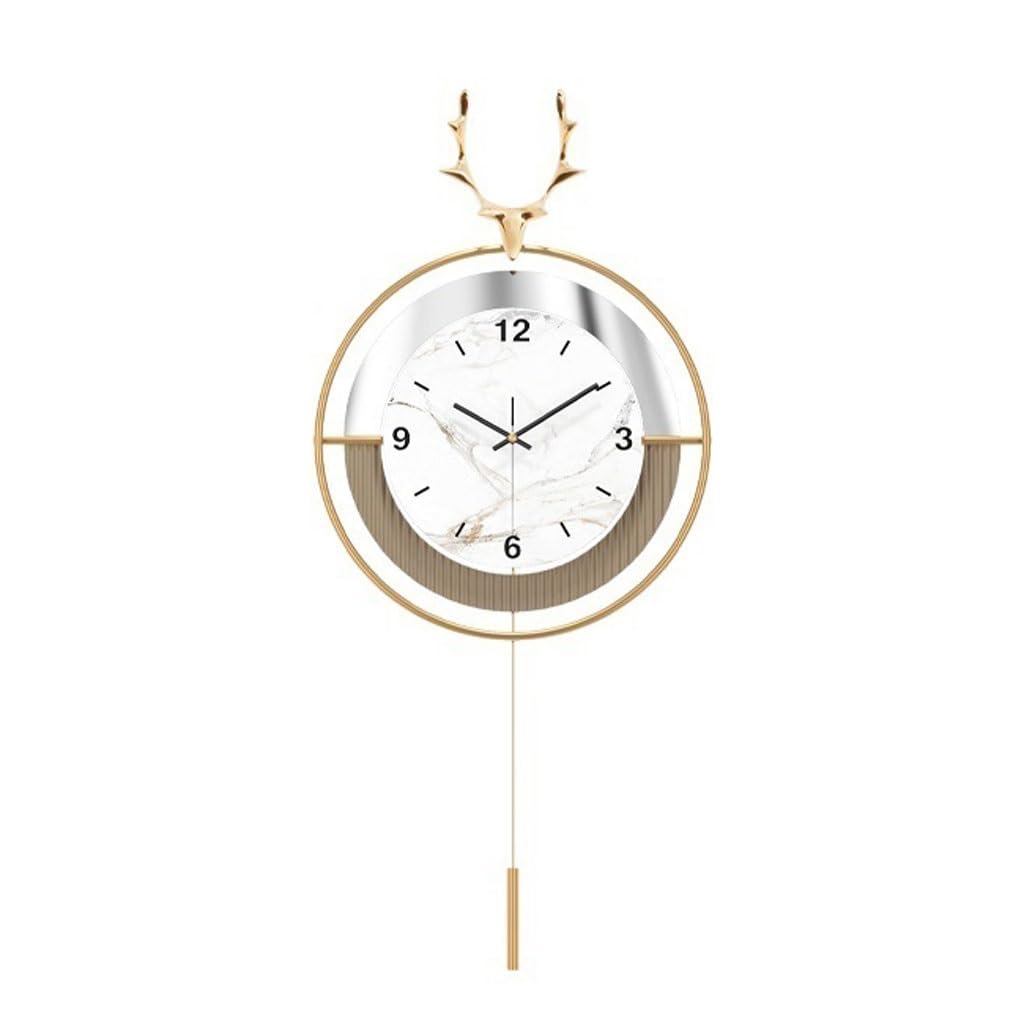 EINES Silent Decorative Wall Clock Living Room Wall Clock Household Fashion Clock Modern Atmosphere Clock Wall Creative Restaurant Wall Clock Easy to Read