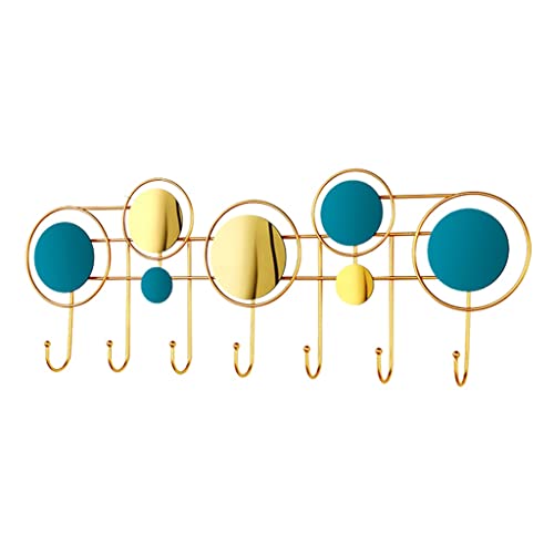 RIAMTGCX Ganchos de Metal montados de Pared Tenedor de Llaves for Entrada de Pared Perchas de Llave Decorativas Racks con 5 Ganchos Decoración de Pared Gancho de Arte Cover