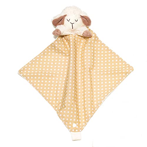 Kit 2 Peças Presente Unissex Naninha e Travesseiro Bichinho Ovelha Poá Bege