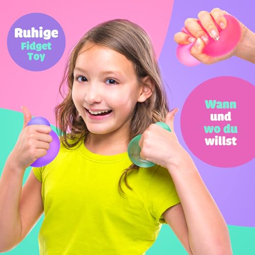 LESONG 3 Stück Sensory Stress Balls, Anti Stress bälle Anti Stress Spielzeug für Kinder Erwachsene, Squishy Ball Stressabbau für ADHD Autismus Geburtstag Klassenzimmer Geschenke