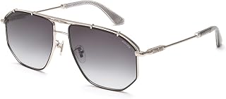Police Eyewear | Grey Lens | Black Frame | Full Rim Aviator Shape Branded Latest and Stylish Sunglasses | 100% UV Protecti... Price In India