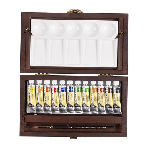 Amazon.com: Rembrandt Watercolor Paint Wood Box Traditional Set