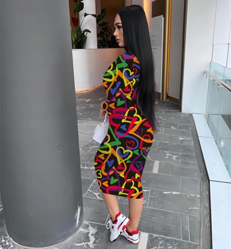 Image of Nimsruc Womens Autumn Casual Sexy Long Sleeves Bodycon Dress Basic Pencil Midi Club Dresses