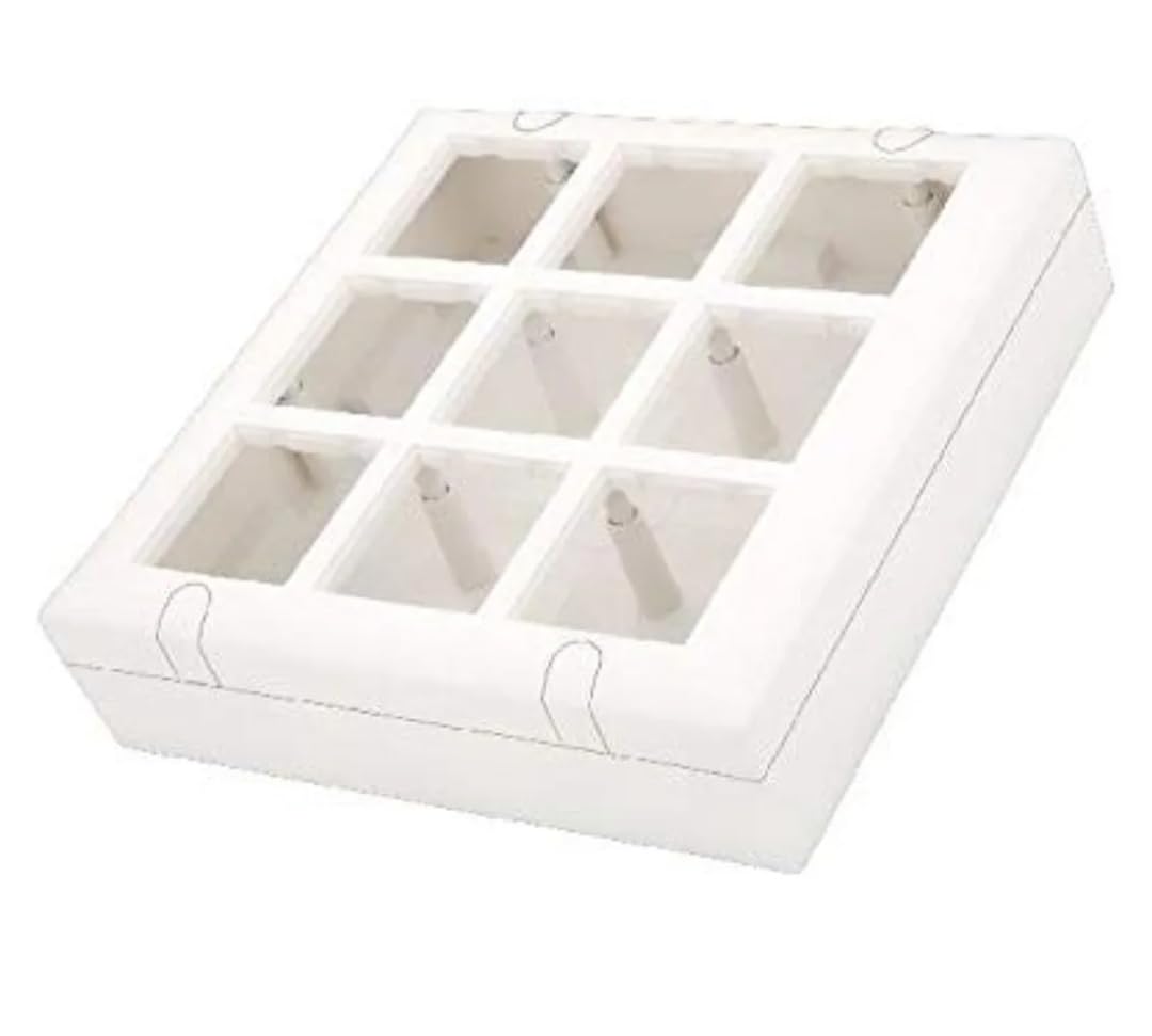 MODULAR SURFACE GANG BOX PLASTIC ECO FRIENDLY HIGH DURABLITY PLASTIC (SIZE-18M),COLOR-WHITE