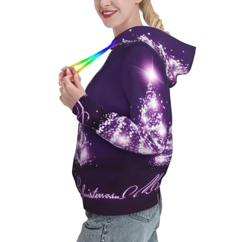 Sweat graphique arbre de Noël violet idéal pour vos sorties d'automne - 2