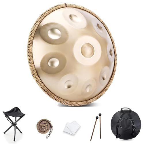 432Hz/440Hz �n���h�p���h�����Z�b�g�A22�C���` D�}�C�i�[ ��l�p�X�`�[���n���h�p���Ŋy��A9/10/12�� �X�`�[���^���O�h���� �A�ґz�A���K�A�T�E���h�q�[�����O��(Gold,440HZ/10Note)