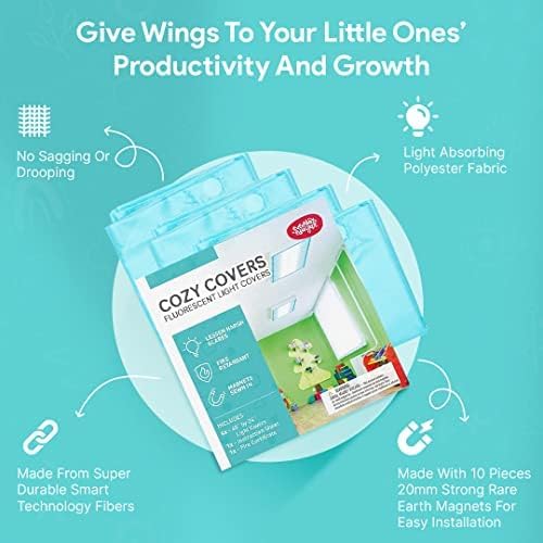 Miniatura 6 de Cubiertas de luz fluorescente para luces de techo, filtros que reducen el parpadeo y el deslumbramiento para luces de techo, cubiertas de luz