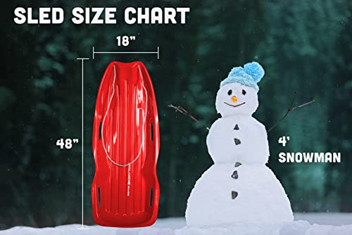 Avalanche Brands 48\" Sprinter Sled Red