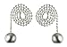 Decorative Pull Chain 12" Brushed Nickel (2 Pack)