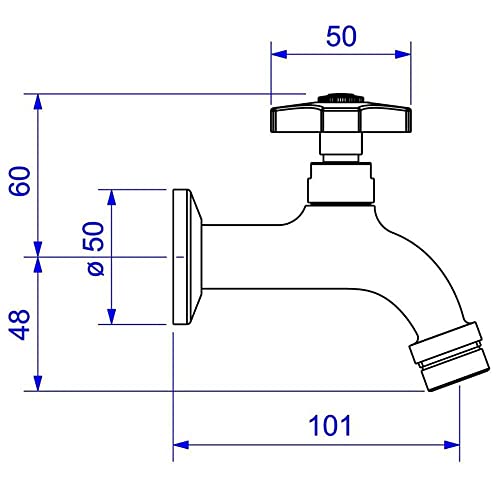 Torneira com Arejador para Jardim e Tanque Standard, Deca 1154.C39, Cromado
