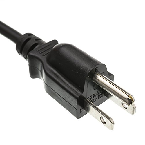 50 Feet Computer/Monitor Power Cord, C13 Female To Nema 5-15P Male Plug, 3 Pin, 18 Awg, Svt, 10 Amp, C13 To Nema 5-15P Power Cable For Pc/Monitor, Black, Cablewholesale #TOP1