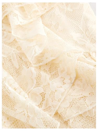 Verdusa Women's Western Lace Layered Ruffle Skirt Vintage High Low Maxi Skirts3