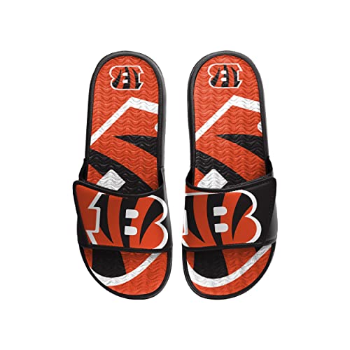 Image of FOCO mens NFL Team Logo Athletic Sport Shower Flip Flop Sandals Gel Slides