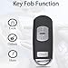 SUPALAND Key Fob Keyless Entry Fits for Mazda 3 2014-2018 / CX3 2016-2020 / CX5 2012-2019 Remote Control Key Replacement 3 Button 49 Chip WAZSKE13D01 KDY3-67-5DY 315MHz
