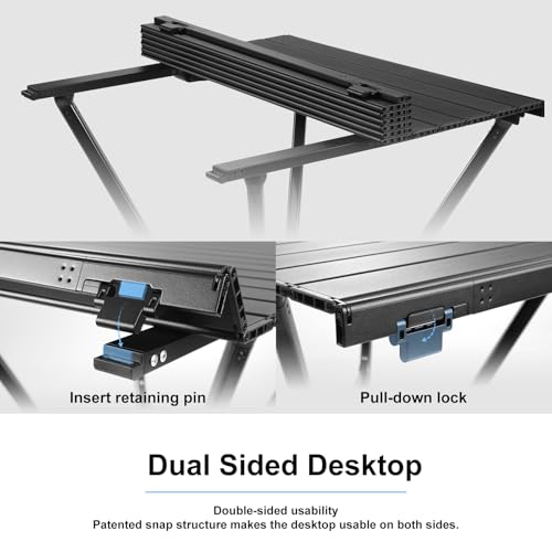 MTRVR Folding Camping Table, Sturdy Aluminum Foldable Camping Table, Load Capacity 110 lbs Outdoor Side Table - Image 7