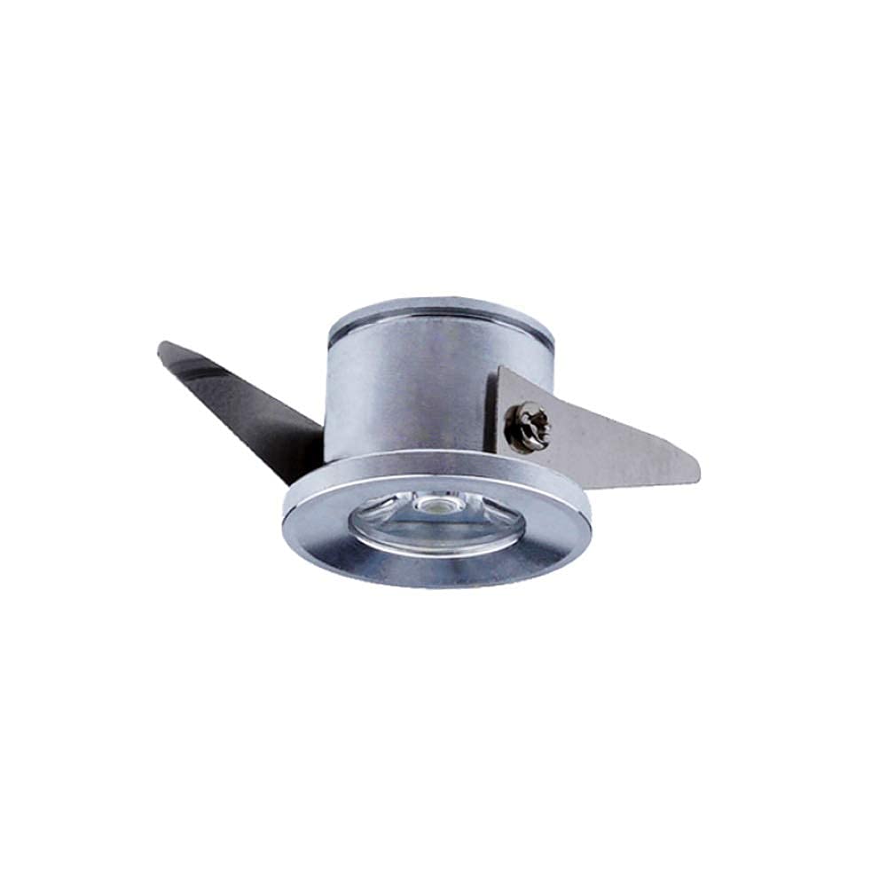 Plafofonnier encastré LED 25-28 mm mini panneau lumineux argent 3W