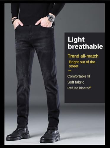 Jeans Pants Trousers Denim Spring and Autumn Men's Stretch Slim Fit Classic Printed Casual4