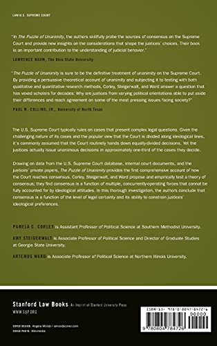 The Puzzle of Unanimity: Consensus on the United States Supreme Court
