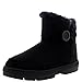 Womens Button Mini Fur Lined Warm Shoes Winter Flat Snow Rain Boots