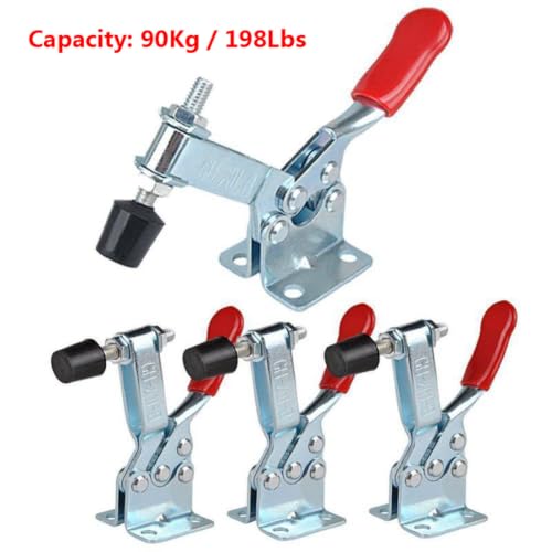 Abrazadera de palanca horizontal 201b de hierro con base antideslizante pack de 4 unidades 7