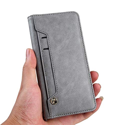 Perkie Luxury Flipper Faux Leather Wallet Flip Case Kick Stand Magnetic Closure Flip Cover for Mi 11X 5G (Grey)