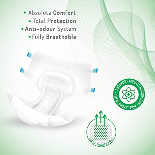 Absorbeo - All-In-One Diaper Plus - Unisex Absorbent Devices for Moderate Incontinence, Size L (30 pieces/pack)