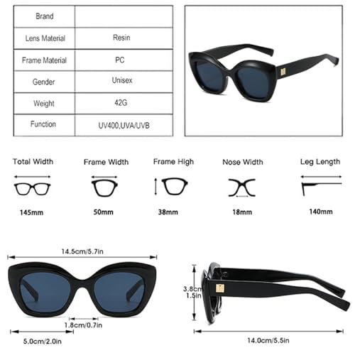 Lunettes de soleil œil de chat gelée nuances léopard mixtes UV400