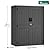 YITAHOME 59 cuft Outdoor Vertical Storage Shed, Tall Storage Shed Outdoor w/o Shelf, Outdoor Waterproof Storage Cabinet for Garage, Pool Storage, Garden Shed Outdoor Storage, Dark Gray