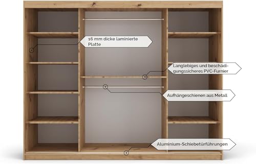 Schwebetürenschrank Meble Kryspol Verona 2 250 cm